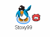 Stoxy99 le encanta el Surf y quiere a su puffle Clifford, lo puedes encontrar en Ballena Azul o en Avalanche.